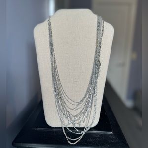 Stella & Dot Lindsay silver necklace